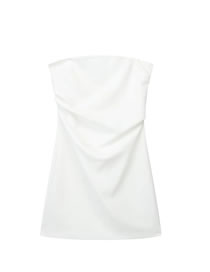 Fashion White Pearl Blend Dress