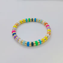 Fashion Color Rainbow Shard Beaded Bracelet