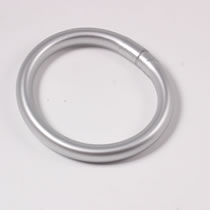 Fashion Silver Chunky Silicone Round Bracelet