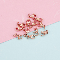 Fashion Rose Gold 10mm Stainless Steel Lobster Clasp Diy Connecting Clasp