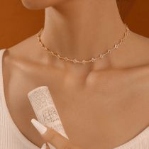 Fashion Gold Alloy Diamond Diamond Necklace