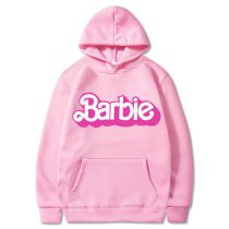 Fashion Pink 311 Polyester Letter Print Hoodie