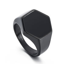 Fashion 3# Alloy Shiny Oil Drip Rectangular Men's Ring