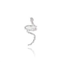 Fashion Snake-shaped Ear Bone Clip [left Ear] Alloy Diamond-encrusted Snake-shaped Ear Cuff (single)