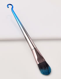 Fashion Blue Single Multi-color Foundation Makeup Brush
