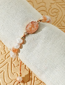 Fashion Orange Crackled Glass Bead Beaded Bracelet