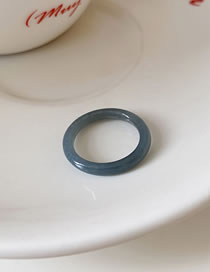 Fashion 45#ring-gray Alloy Geometric Round Ring