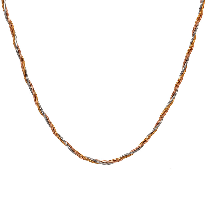 Fashion Color Titanium Steel Multi-strand Twist Necklace