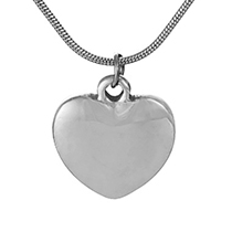 Fashion Silver Titanium Steel Love Pendant Necklace