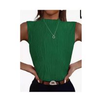 Q&A for Fashion Green Half Turtleneck Sleeveless Vest