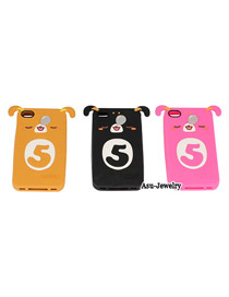 China Color will be random Sleepy Puppy Shape Silicon Iphone 4 4s
