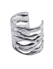 Fashion Silver Color Hollow Out Opening Design Alloy Fashion Bangles