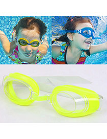 Fashion Yellow Color Matching Decorated Simple Swimming Goggles