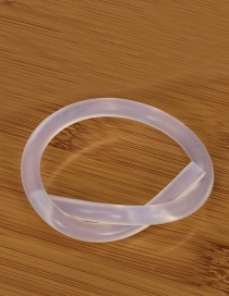 Fashion White Circular Ring Decorated Pure Color Simple Glue Tape